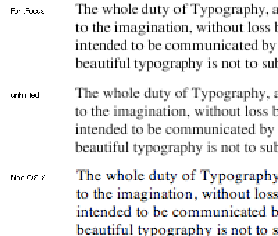 three rendering styles, enlarged